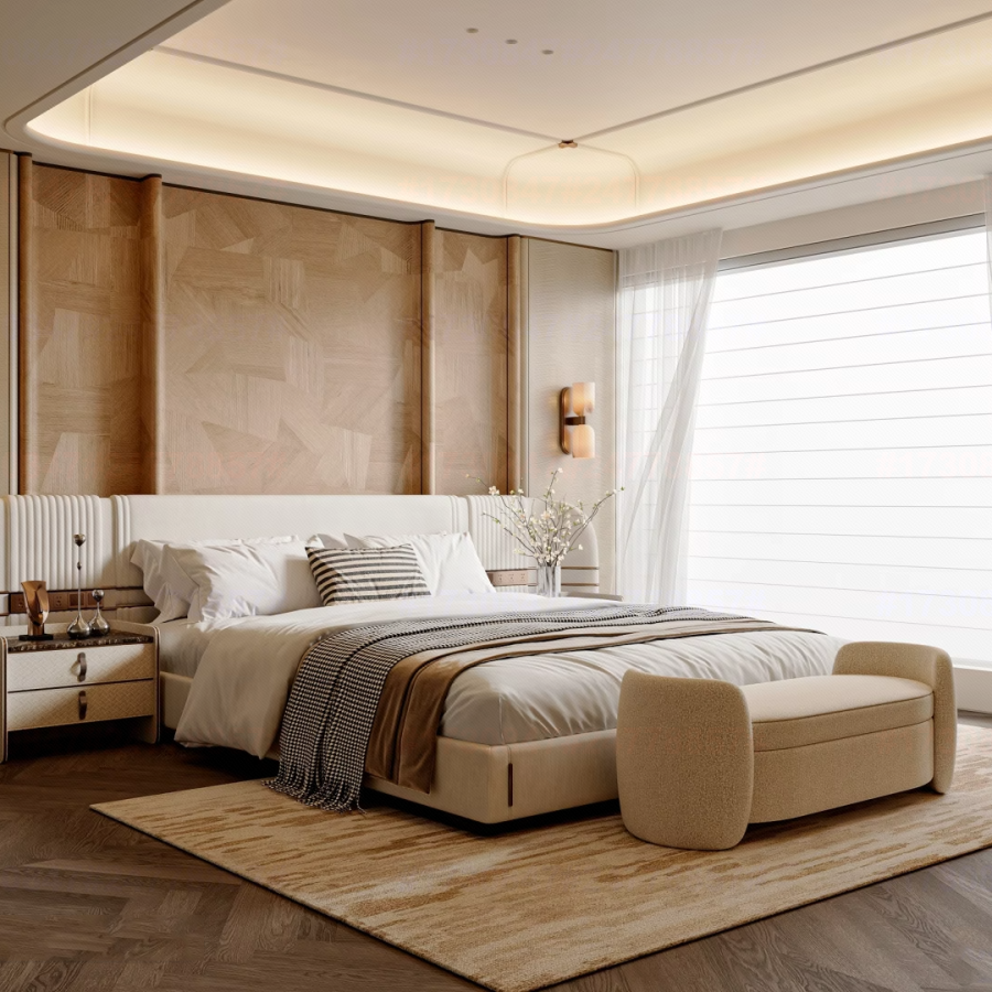 Free Modern Bedroom SketchUp Model Luxury Master Bedroom Interior 3D Model_2216