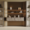 Luxury Built-In TV Wall & Display Cabinet 3D Model Modern Marble Entertainment Center for 3ds Max7789
