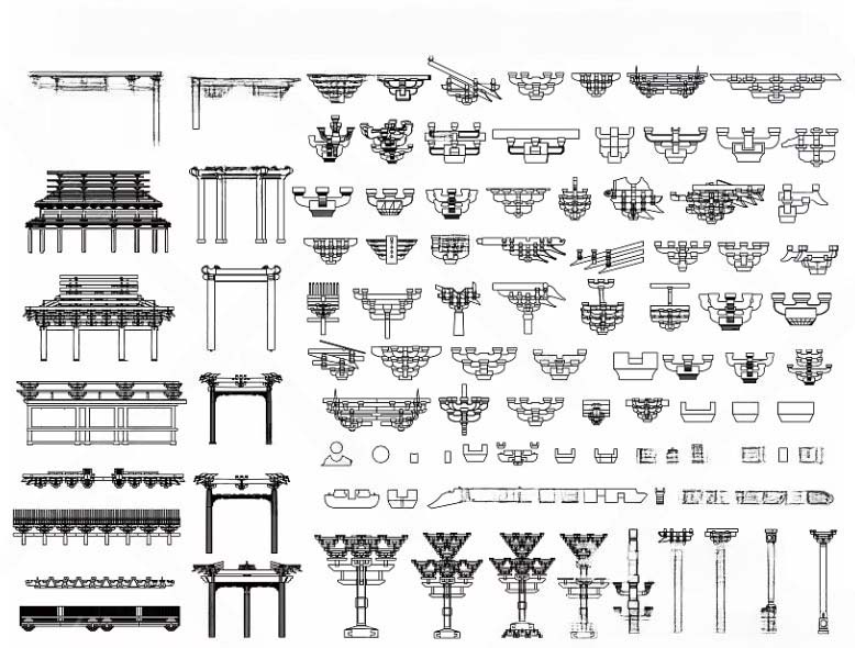 Antique Wood Details CAD Drawing