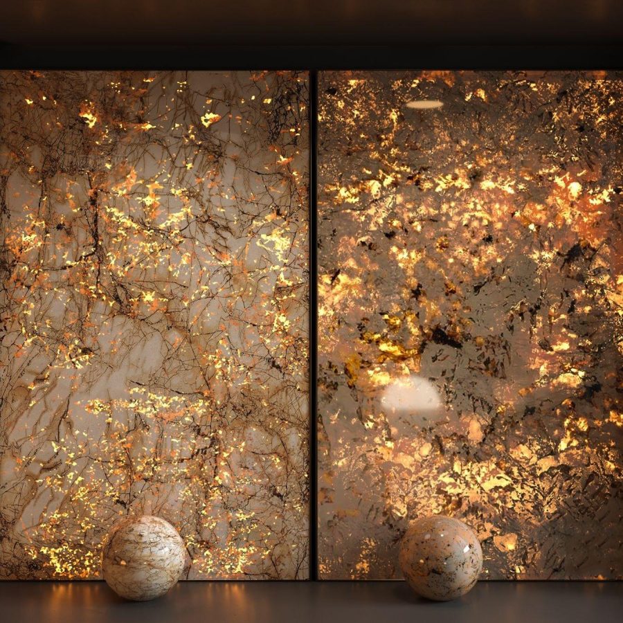 Luxury Gold Marble Wall Panel 3ds Max Model