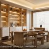 Luxury Dining Room & Bar Cabinet 3ds Max V-Ray 3D Model_377_VR
