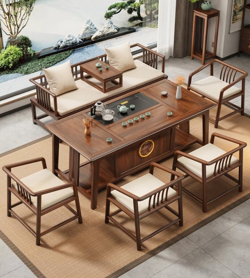 Chinese Style Tea Table and Chairs 3D Model – 3ds Max V-Ray_423