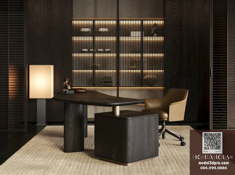 Modern Home Office 3ds Max Model_832