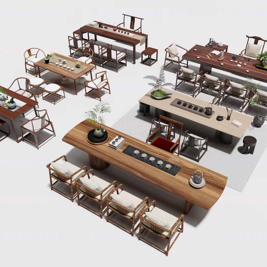 Modern Tea Table – Coffee Table 3ds Max V-Ray 3D Model_498
